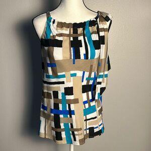 The Limited Sleeveless Geometric Print Top sz S